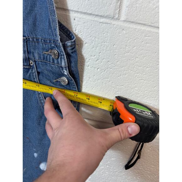 VINTAGE 90s Adriana Sport Overalls Womens Medium Blue Denim Painter Dungarees - Picture 3 of 6